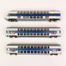 3 voitures à 2 étages 2CL, 1/2CL et pilote, DSB, Ep VI - MARKLIN 43599 - HO 1/87