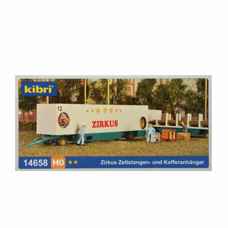 2 remorque de camion cirque-HO-1/87-KIBRI 14658