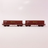 2 wagons DMH brun UIC "SIMOTRA" Sncf, Ep V - LSMODELS 31116 - HO 1/87