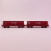 2 wagons DMH rouge UIC "STEMI" Sncf, Ep V - LSMODELS 31117 - HO 1/87