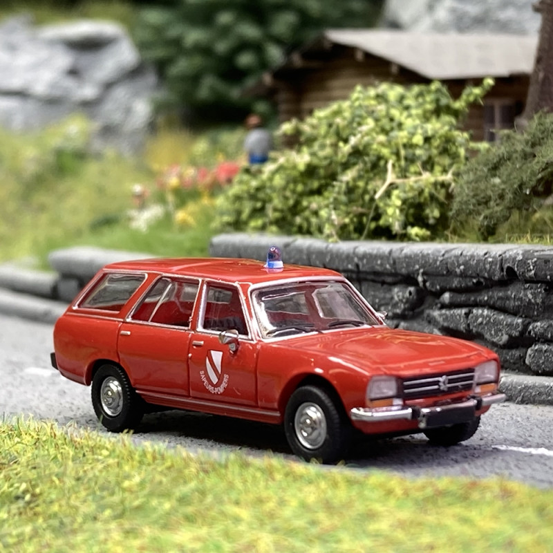 Peugeot 504 Break Sapeurs Pompiers - BREKINA / SAI 2351 - HO 1/87