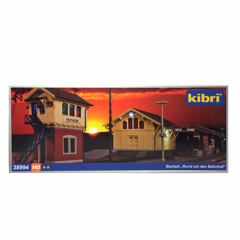 Set  quai, poste d'aiguillage et hall marchandises-HO-1/87-KIBRI 38994