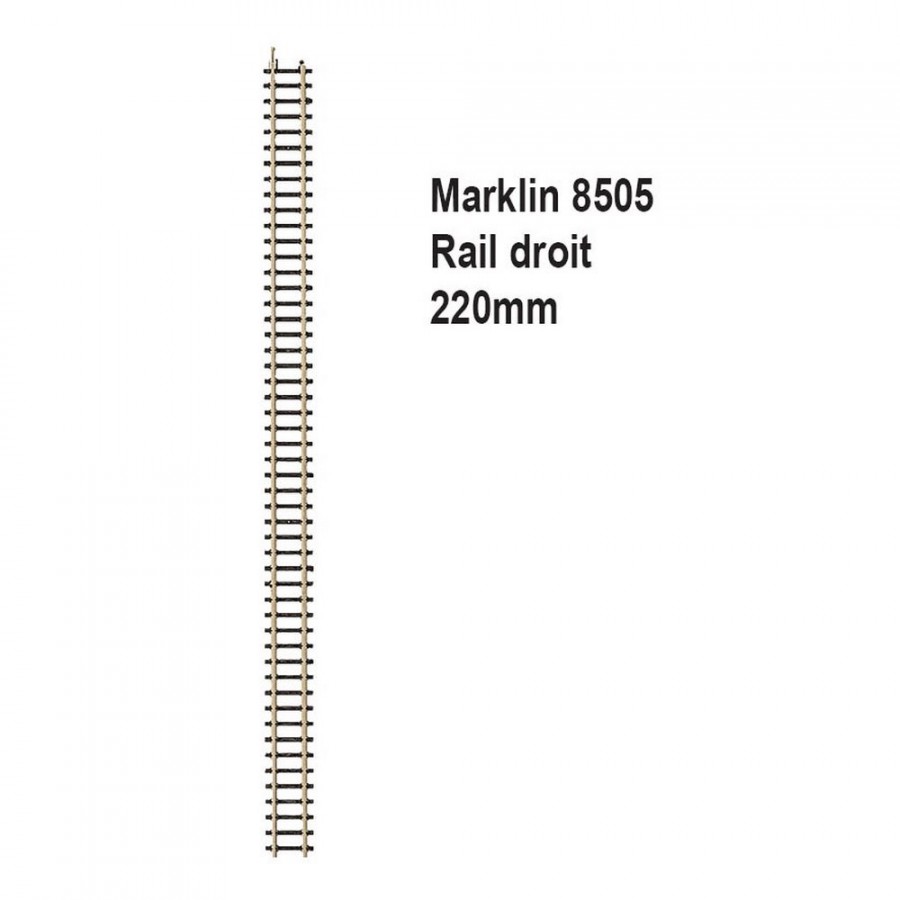 Rail droit 220mm-Z 1/220-MARKLIN 8505