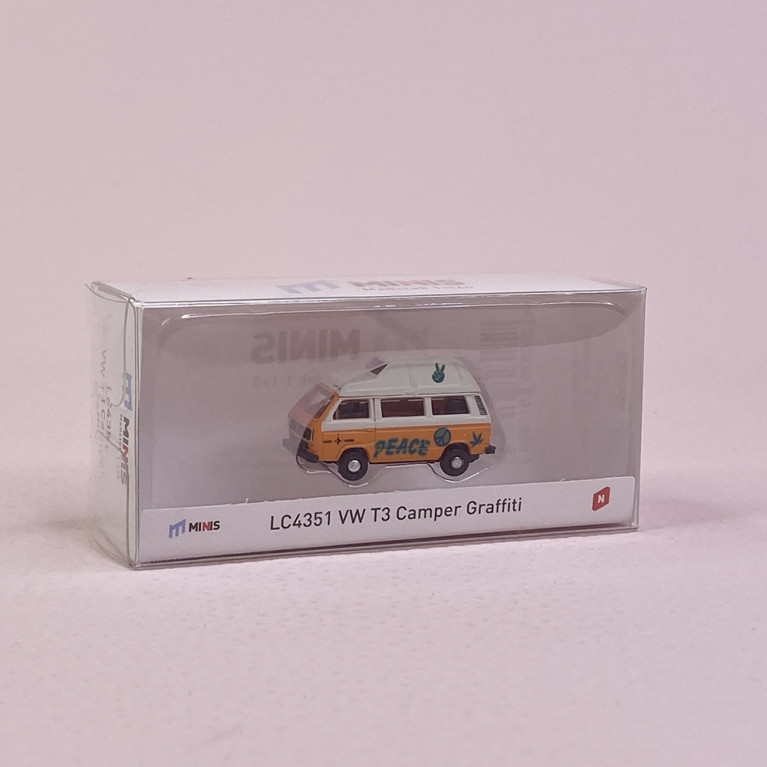VW T3 Camper, Orange "Peace" - MINIS LC4351 - N 1/160