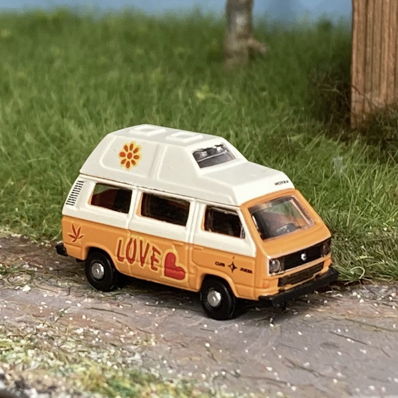 VW T3 Camper, Orange "Peace" - MINIS LC4351 - N 1/160