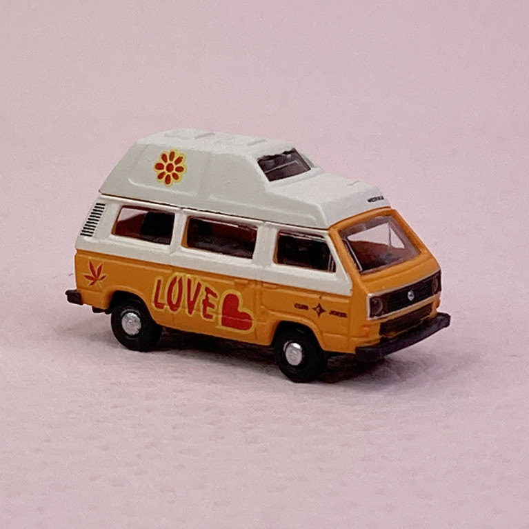 VW T3 Camper, Orange "Peace" - MINIS LC4351 - N 1/160
