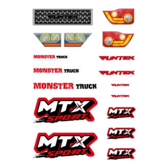 Planche stickers Rouge, MTX - FUNTEK FTK21056