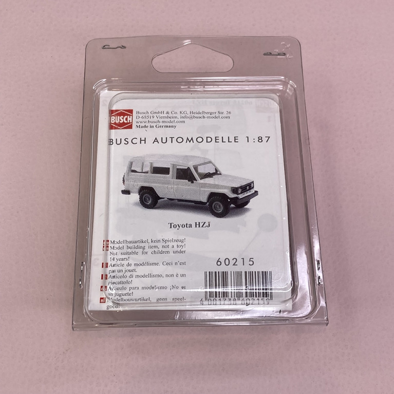 Toyota HZJ, En kit, Blanc - BUSCH 60215 - HO 1/87