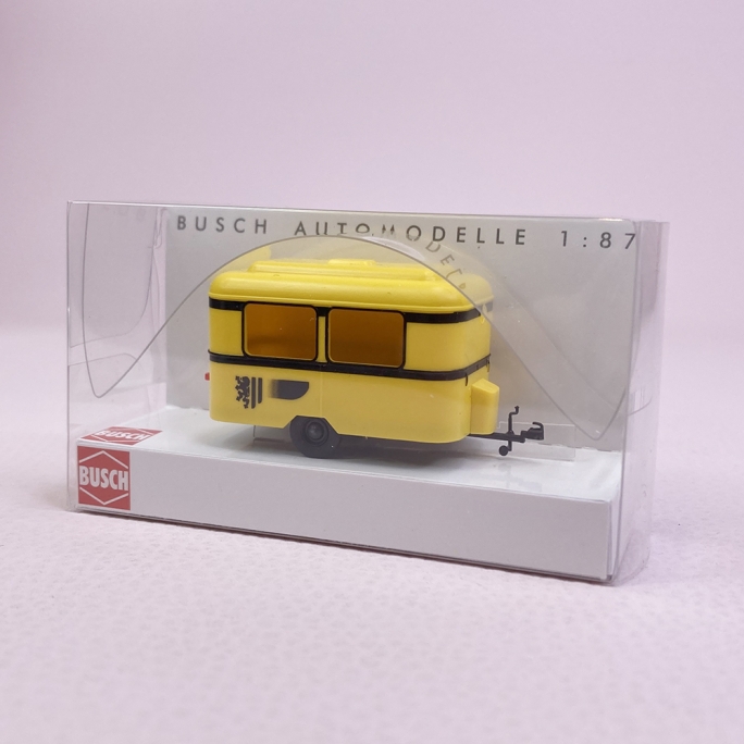 Caravane Nagetusch "DVB" Jaune - BUSCH 51761 - HO 1/87