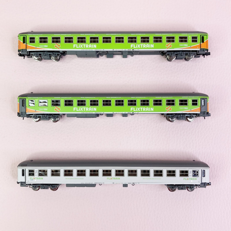 3 voitures voyageurs Bimz 264, Flixtrain, Ep VI - LEMKE Collection LC95004 - N 1/160
