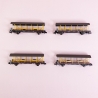 4 wagons porte-autos couverts, BLS, Ep IV - LEMKE Collection LC96010 - N 1/160