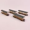 4 wagons porte-autos couverts, BLS, Ep IV - LEMKE Collection LC96010 - N 1/160