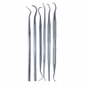 Outils de cordages / Grattage / Curage pour maquettiste, en métal, (x6) - HOLI HO122