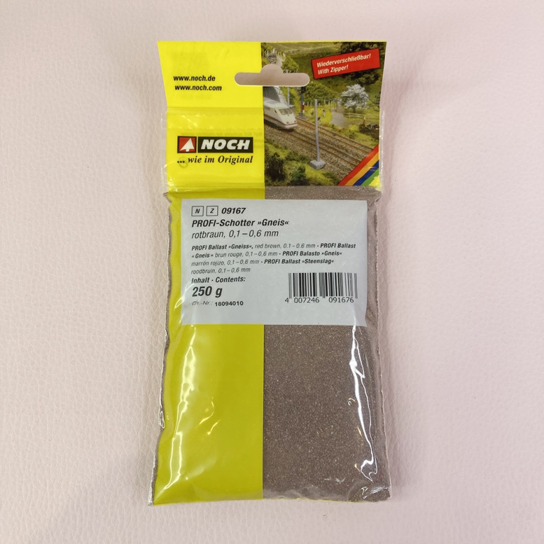 Ballast, marron, 250g - NOCH 09167 - Toutes échelles