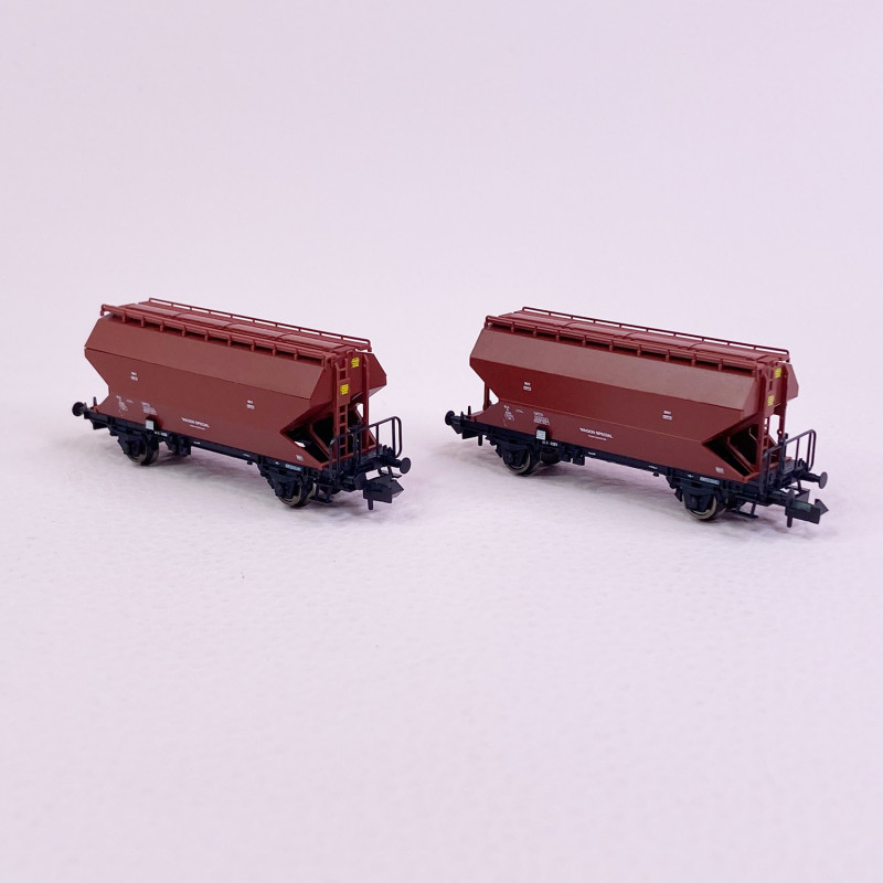 2 wagons trémies Tgpps transport de céréales, BLS, Ep III - FLEISCHMANN 830310 - N 1/160