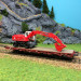 Wagon plat avec pelle à pneu Atlas-HO-1/87-KIBRI 