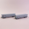 2 wagons tombereau Tams gris, Ermewa, Ep V - REE WBSE010 - HO 1/87