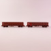 2 wagons tombereau FAS avec et sans passerelle reconstruit, Sncf, Ep V - REE WBSE016 - HO 1/87