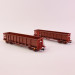 2 wagons tombereau FAS avec et sans passerelle reconstruit, Sncf, Ep V - REE WBSE016 - HO 1/87