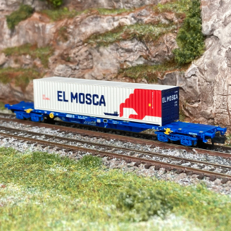 Wagon porte conteneurs Sgnss "EL MOSCA", Comsa, Ep VI - ARNOLD HN6594 - N 1/160