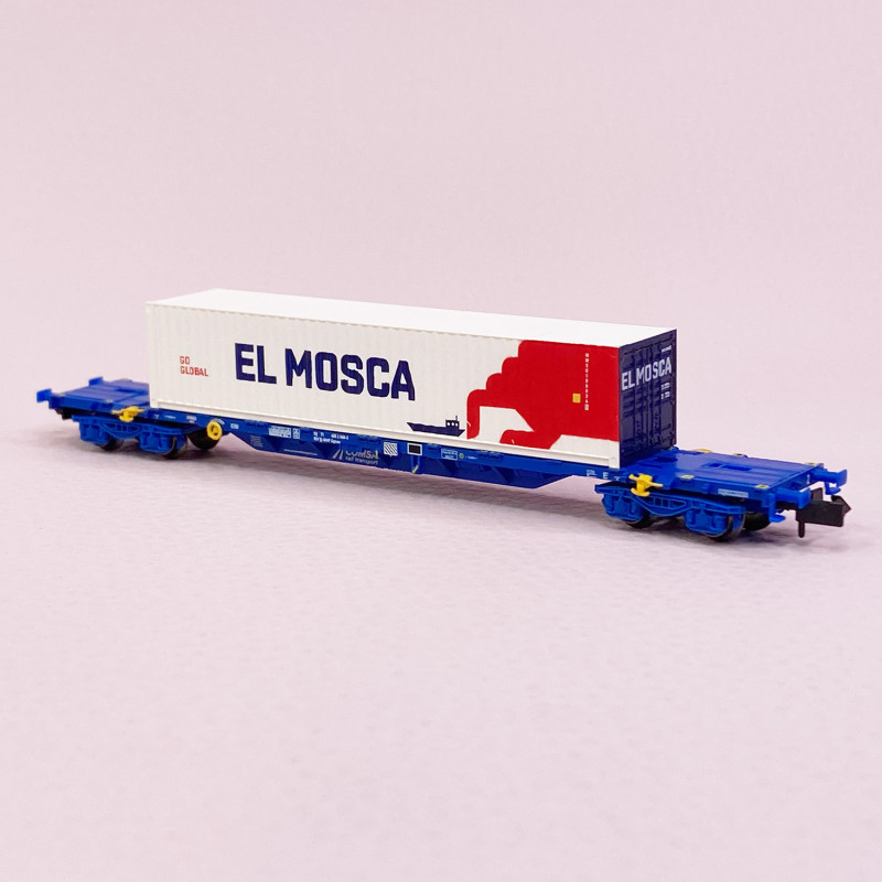 Wagon porte conteneurs Sgnss "EL MOSCA", Comsa, Ep VI - ARNOLD HN6594 - N 1/160