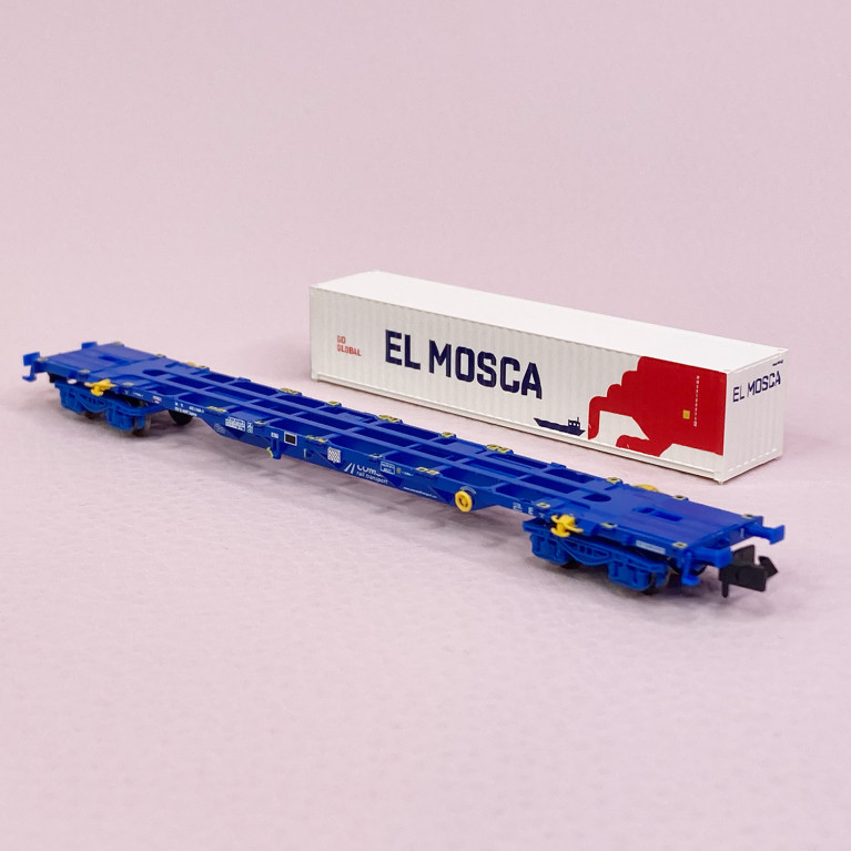 Wagon porte conteneurs Sgnss "EL MOSCA", Comsa, Ep VI - ARNOLD HN6594 - N 1/160