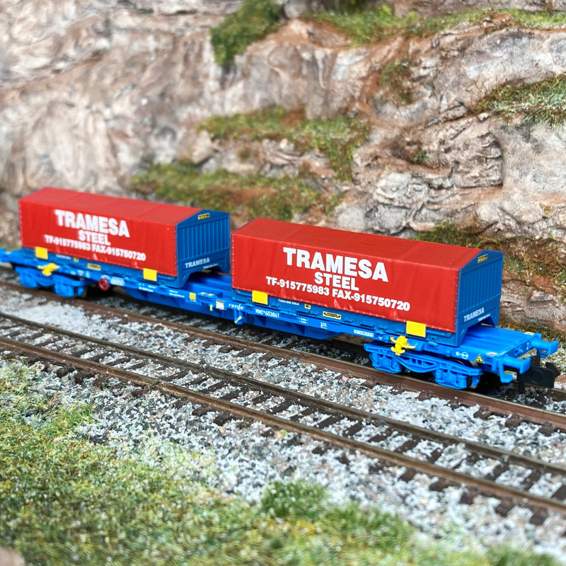 Wagon porte conteneurs MMC "Tramesa Steel", Renfe, Ep VI - ARNOLD HN6591 - N 1/160