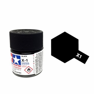 Noir brillant pot de 10ml-TAMIYA X1