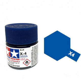 Bleu brillant pot de 10ml-TAMIYA X4