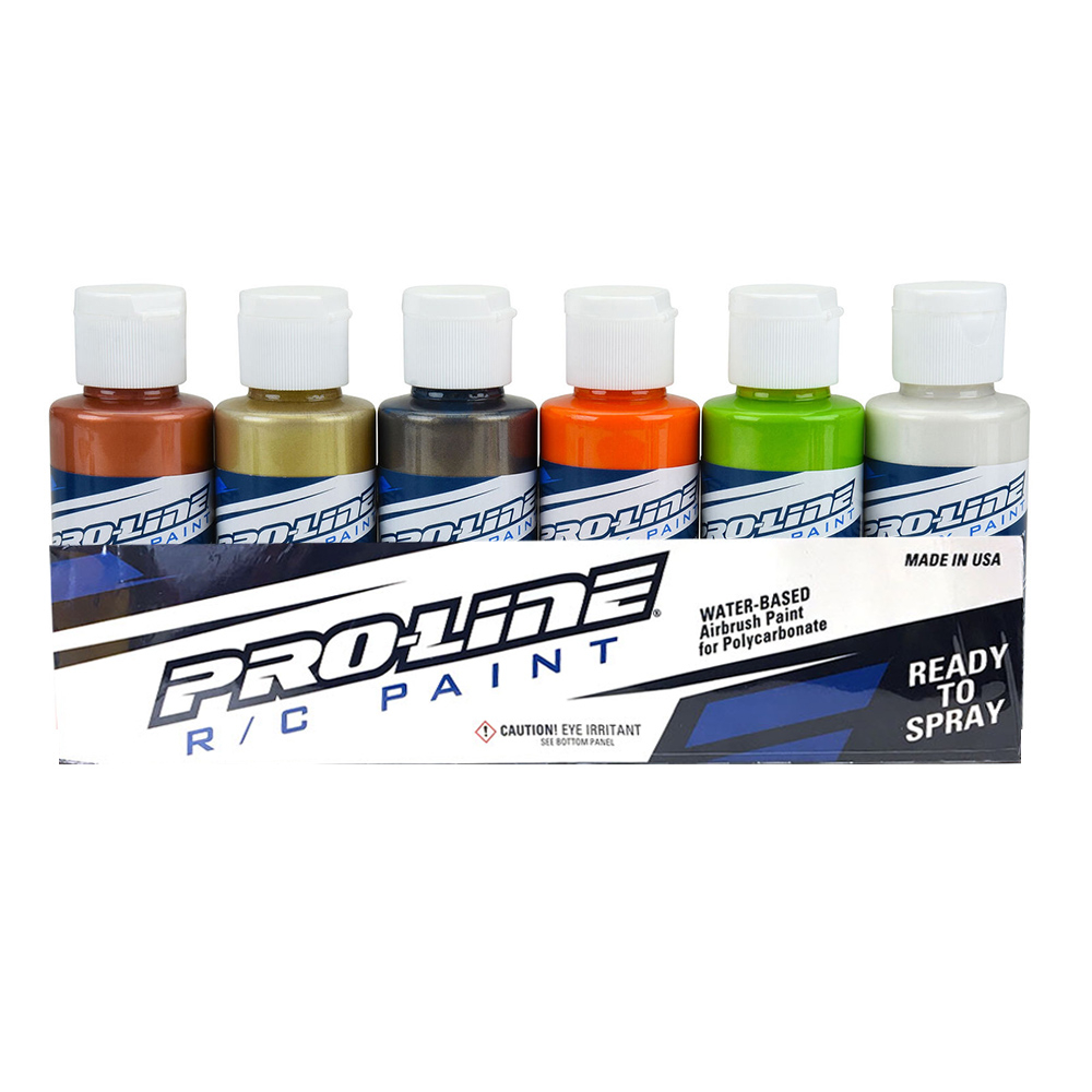 Peintures Aérographe Couleurs Nacrées (x6), 60ml - Pro Line 632302