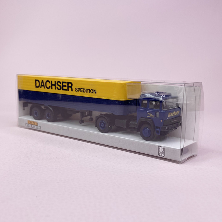 Magirus 310 D16 Semi Remorque Bâché, DACHSER - BREKINA 83254 - HO 1/87