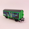 Wagon couvert "Green Lantern" avec figurine, feu de fin de convoi - MARKLIN 44830 - HO 1/87