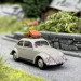 VW Coccinelle "Ovale" 1956 Grise, galerie et valises - SAI 1780 - HO 1/87