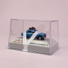Peugeot 304 bleu métallisé, galerie et valises - SAI 1724 - HO 1/87
