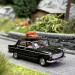 Peugeot 404 Noire, personnages, galerie et valises - SAI 1823 - HO 1/87