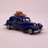 Citroën Traction 11B 1952 bleu nuit, galerie et valises - SAI 1812 - HO 1/87