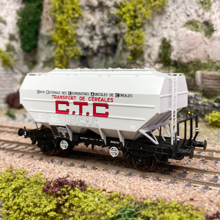 Wagon trémie céréalier "CTC UNAC", Sncf, Ep III - REE WB725 - HO 1/87