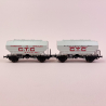 2 wagons trémies céréalier "CTC et UNAC", Sncf, Ep III - REE WB723 - HO 1/87