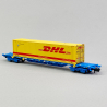 Wagon bas rebords bas Kbs avec conteneurs "TFG DB", DB, Ep IV - ARNOLD HN6566 - N 1/160