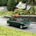 Peugeot 204, Vert Antique, personnages, galerie et valises - SAI 1723 - HO 1/87