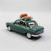 Peugeot 204, Vert Antique, personnages, galerie et valises - SAI 1723 - HO 1/87