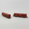 2 wagons couverts Gbqss-z 1742 2 essieux, DR, Ep IV - FLEISCHMANN 826214 - N 1/160