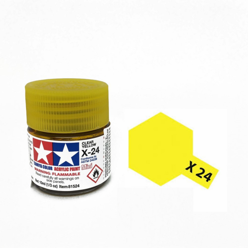 Jaune translucide pot de 10ml-TAMIYA X24