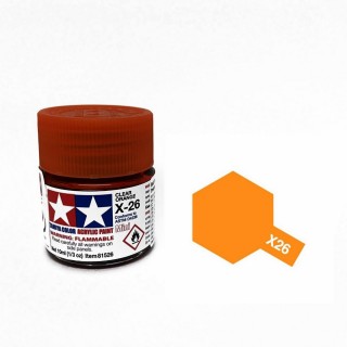 Orange translucide pot de 10ml-TAMIYA X26
