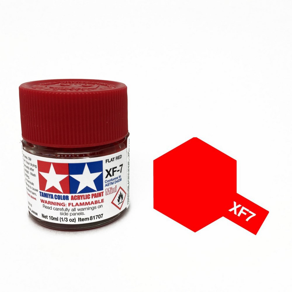 Tamiya Peinture Pot 10ml XF7 Rouge Mat Maquette Réf 81707 Neuf FR