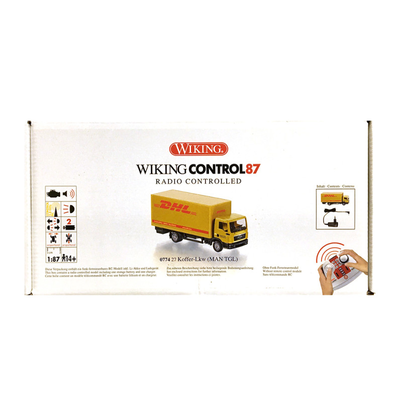 Camion fourgon, MAN TGL "DHL", Control87 - WIKING 77427 - HO 1/87