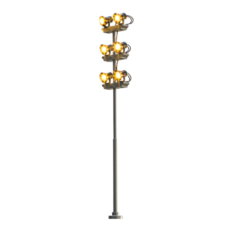 Lampadaire à 6 Projecteurs LED, 121mm - BRAWA 84110 - HO 1/87