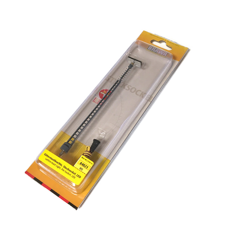Lampadaire Mât en treillis, LED, 144mm - BRAWA 84023 - HO 1/87