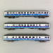 3 voitures "Airport Express" type Silberlinge, DB, EP IV - MARKLIN 43815 - HO 1/87