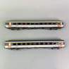 2 voitures Corail PLC A10rtu, affrètement, logo Nouille, Sncf, Ep IV et V - LSMODELS 40997 - HO 1/87